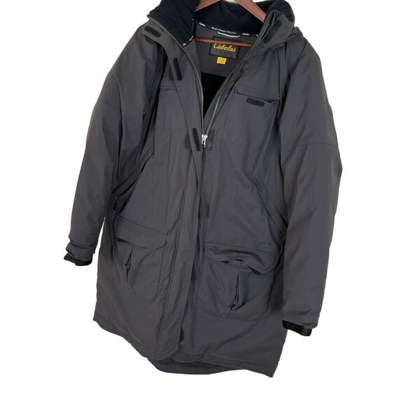 Cabela's Premier Norther Gray Down Fill Thick Winter Parka Coat Women’s XL Long - Picture 2 of 11